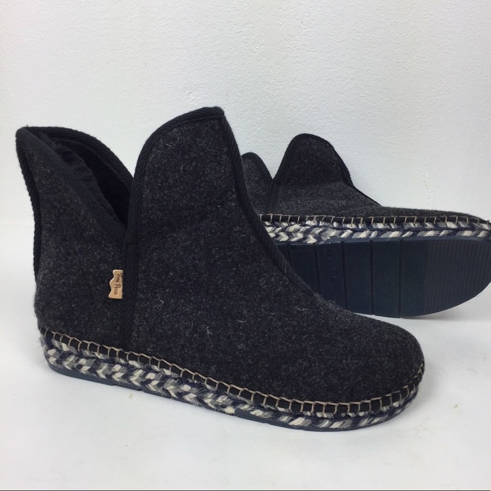Toni Pons Espadrille Black Boots Furry Lining